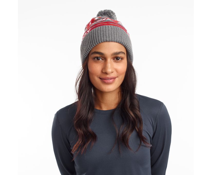 Saucony Rested Pom Women's Beanies Light Grey | AU 358ZUTG